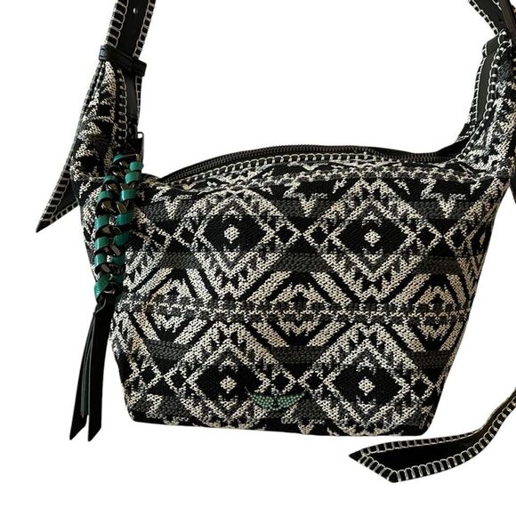 ZADIG & VOLTAIRE LE CECILIA FOLK JACQUARD HANDBAG AZTEC EMBROIDERED BOHO NWT - Picture 4 of 12